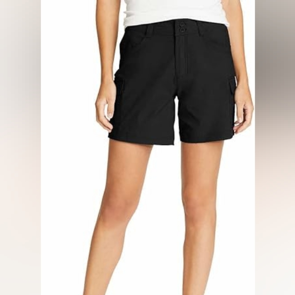 Eddie Bauer Black High Rise Trail Shorts